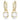 Swarovski Stilla Hoop Earrings Pear Cut White Gold-Tone Plated